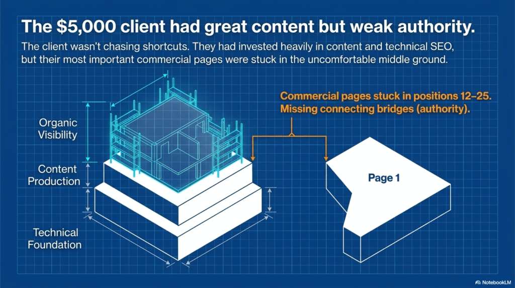 great content but week authority