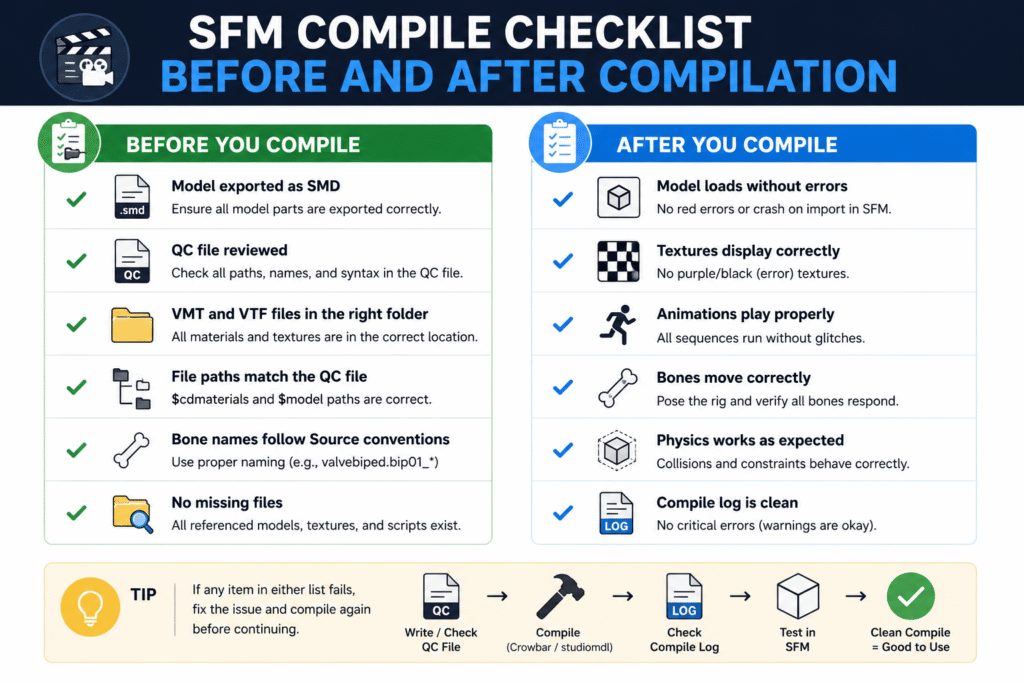 SFM Compile checklist